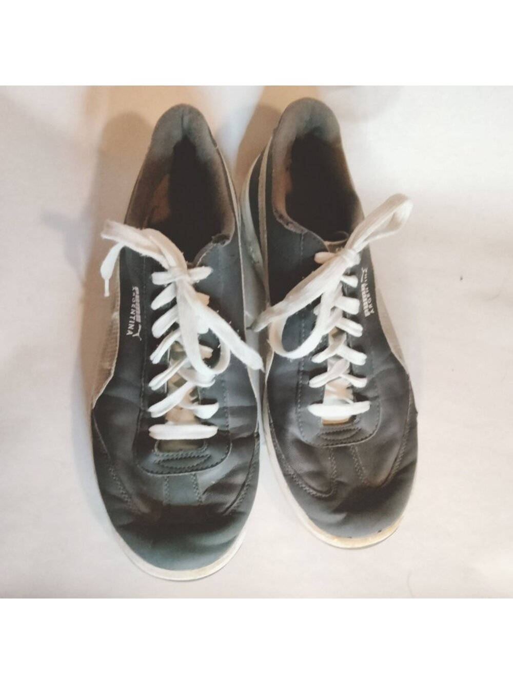 Puma Argentina Vintage Soccer Shoes Lace Up Style Gray White Mens Size 9.5
